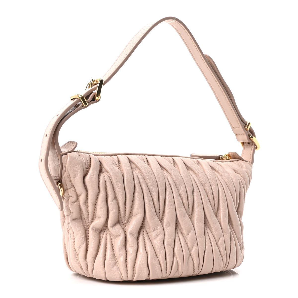 Miu Miu Nappa Matelasse Pouch Cipria 3 of 9