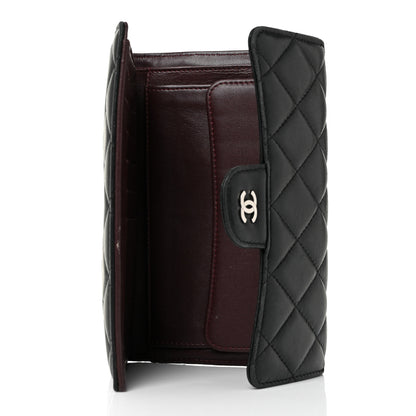 Chanel Lambskin Quilted Large Flap Wallet Black 5 of 9