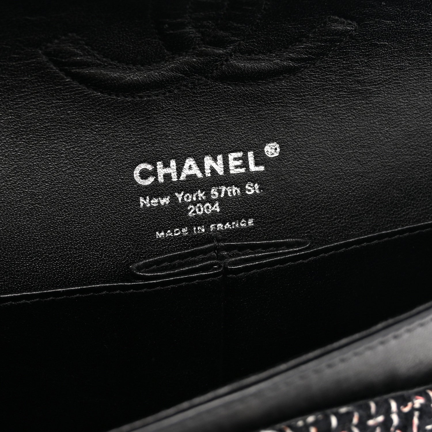 Chanel Tweed Quilted Medium Double Flap Black 6 of 11