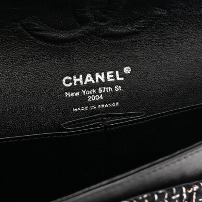 Chanel Tweed Quilted Medium Double Flap Black 6 of 11