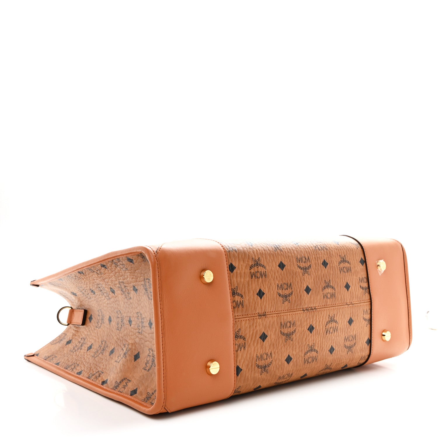 MCM Visetos X-Large Munchen Tote Cognac 5 of 12