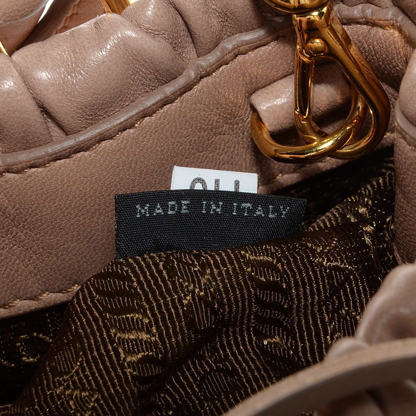 Nappa Gaufre Mini Crossbody Bag Cammeo