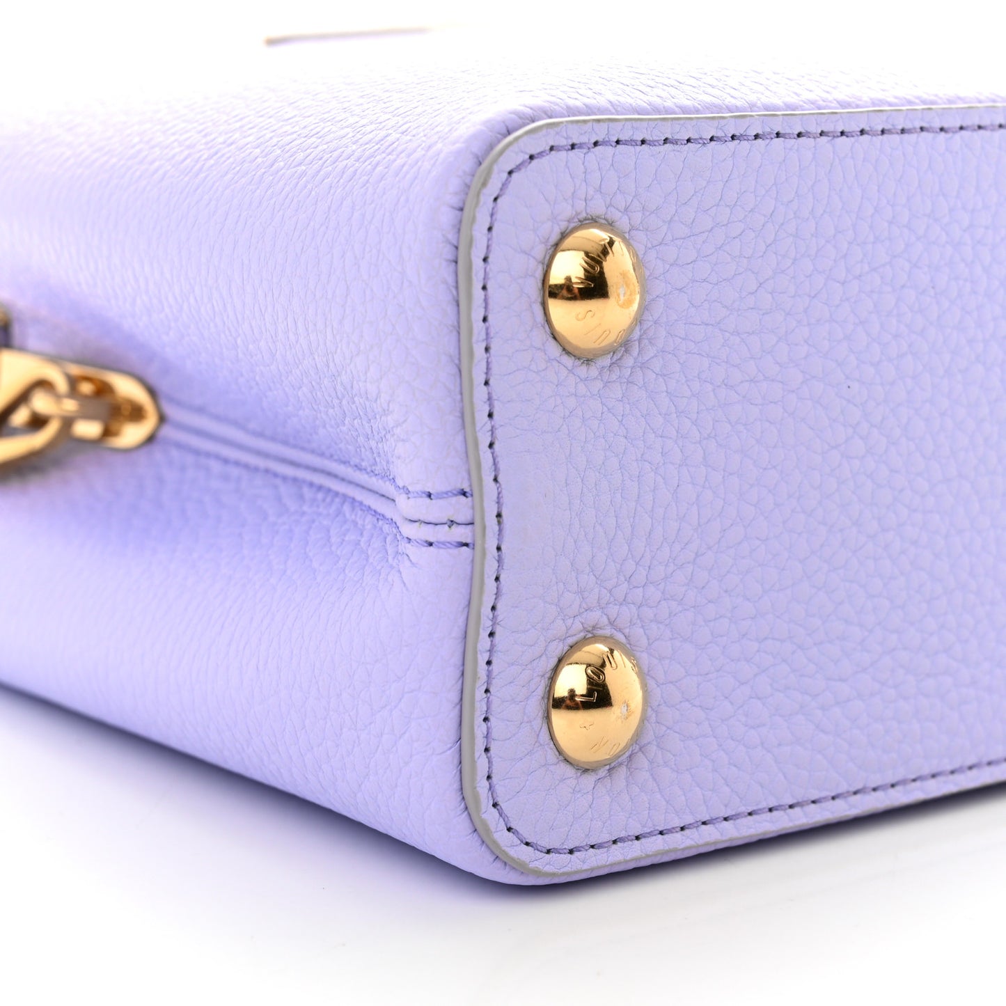 Taurillon Braided Chain Capucines BB Iris Creme