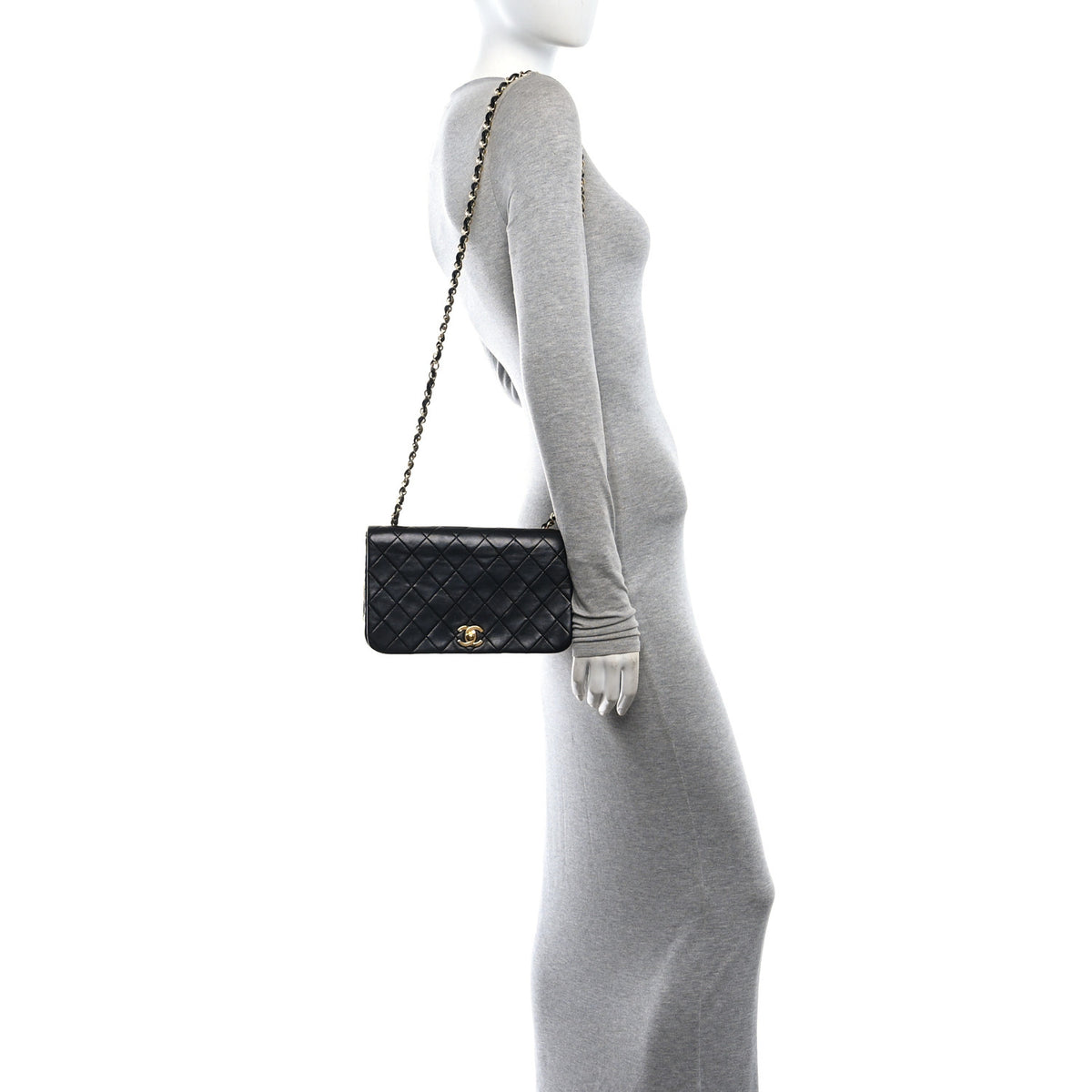 Chanel Lambskin Quilted Small Single Flap Bag Black 2 of 11