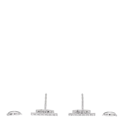 Hermes 18K White Gold Diamond Finesse Earrings 3 of 5