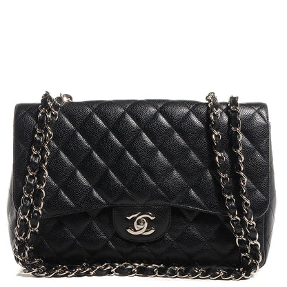 Chanel Caviar Jumbo Single Flap Black 1 of 9