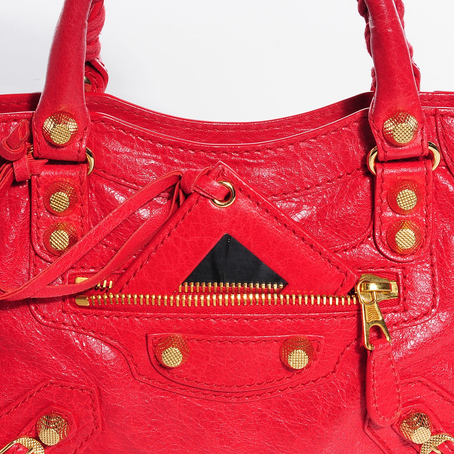 Balenciaga Agneau Giant 12 Gold Hardware Mini City Rouge Cardinal 9 of 14
