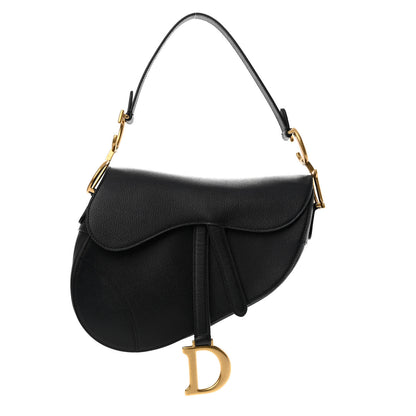 Christian Dior Grained Calfskin Saddle Bag Black 1 of 13