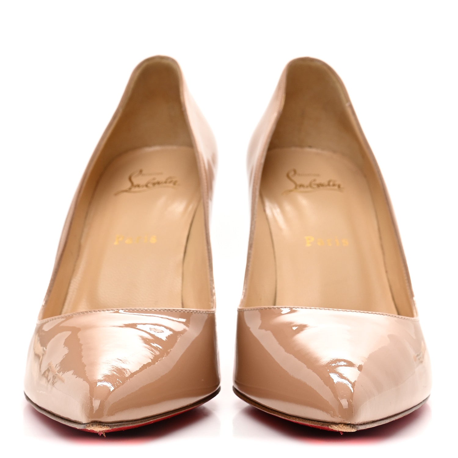 Christian Louboutin Patent Pigalle 85mm Pumps 40 Nude 1883885