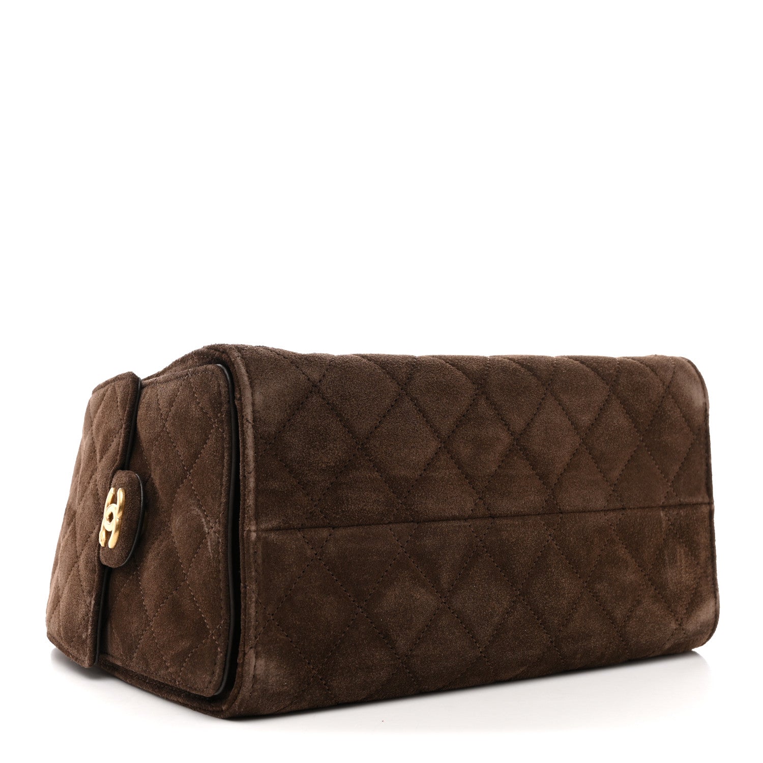 Chanel Suede Quilted Small Chanel 25 Handbag Dark Brown 4 of 13