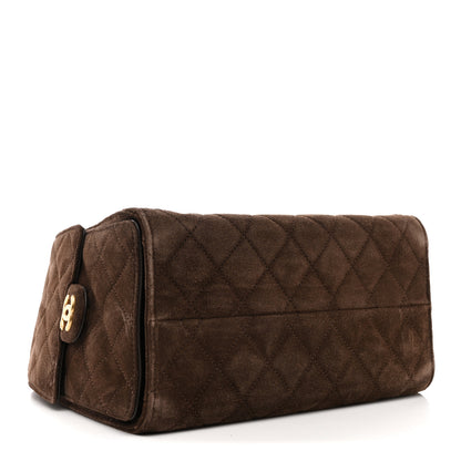 Chanel Suede Quilted Small Chanel 25 Handbag Dark Brown 4 of 13