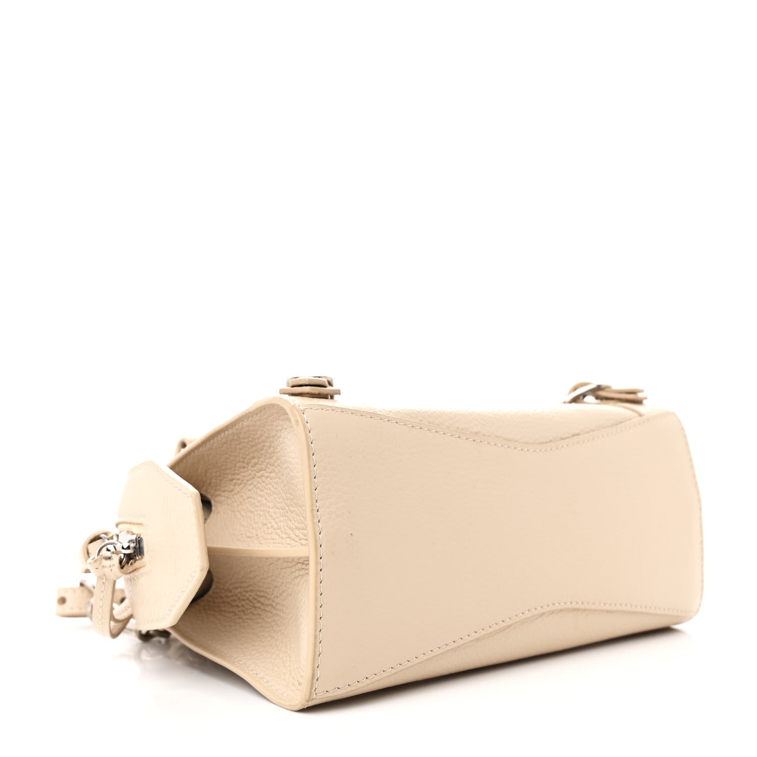 Balenciaga Grained Calfskin Neo Classic Silver Hardware Mini City Cream 4 of 14