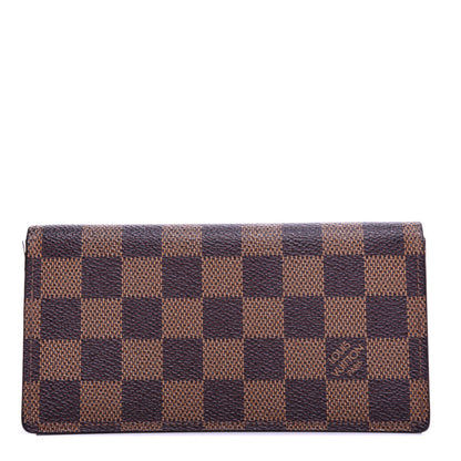 Louis Vuitton Damier Ebene Simple Checkbook Cover Wallet 1 of 7