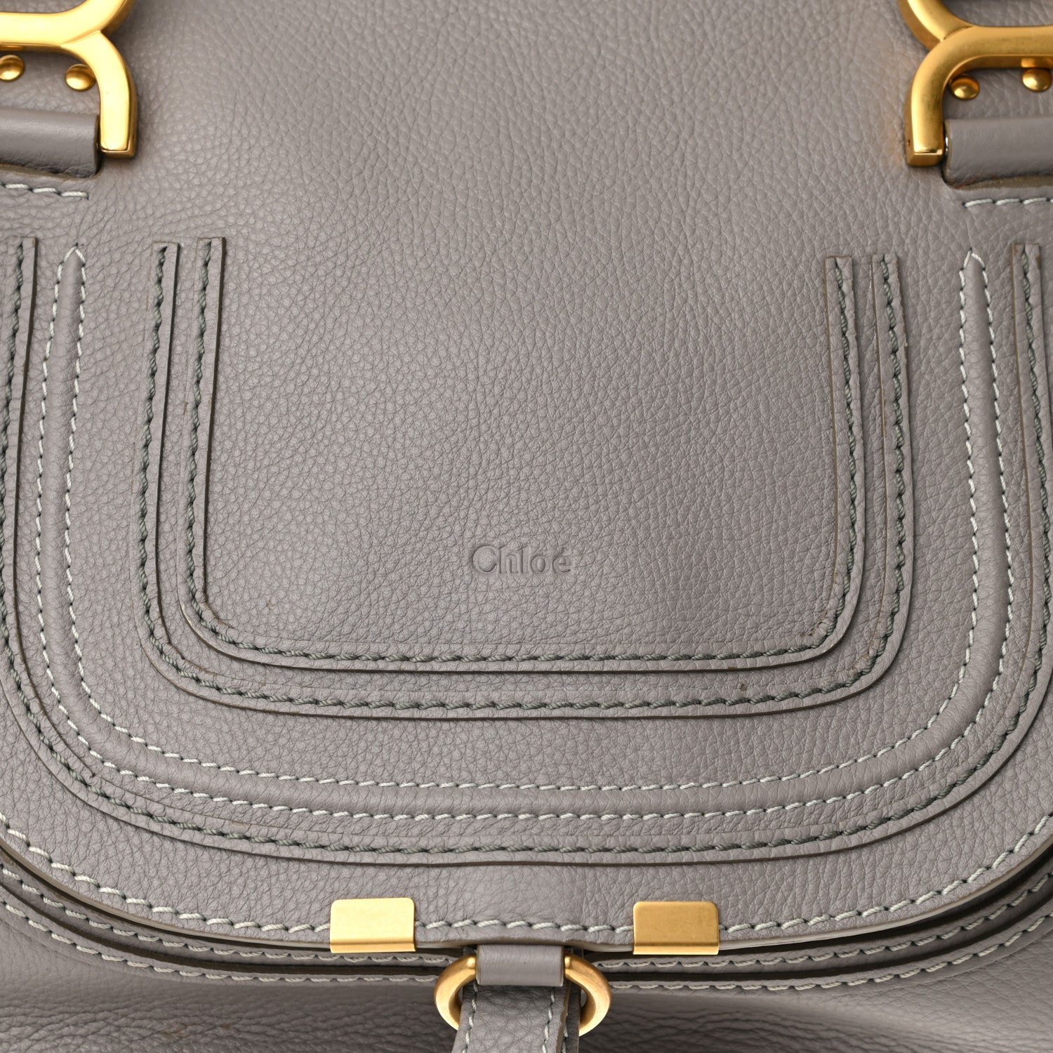 Chloe Calfskin Small Marcie Satchel Cashmere Grey 10 of 11