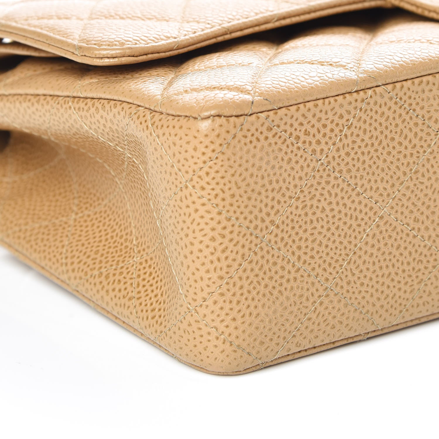 Chanel Caviar Quilted Medium Double Flap Beige 8 of 9