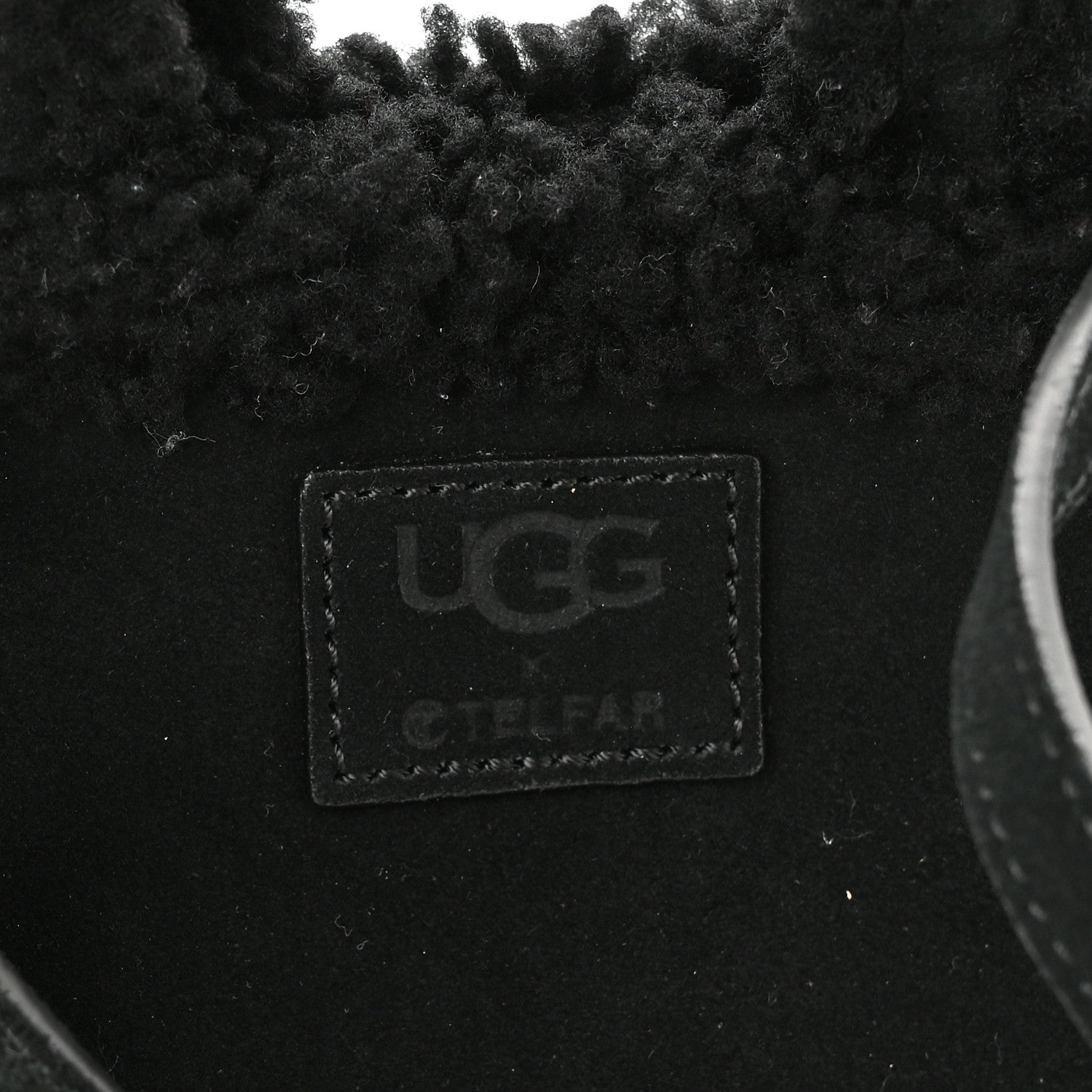 Telfar X UGG Suede Shearling Small Shopping Bag Black 8 of 12