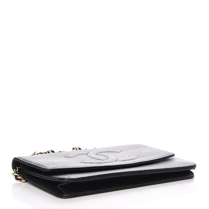 Chanel Caviar Timeless CC Wallet On Chain WOC Black 4 of 17