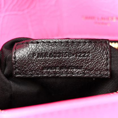 Saint Laurent Crinkled Calfskin Matelasse Monogram Medium Niki Chain Satchel Rose Glow 7 of 10