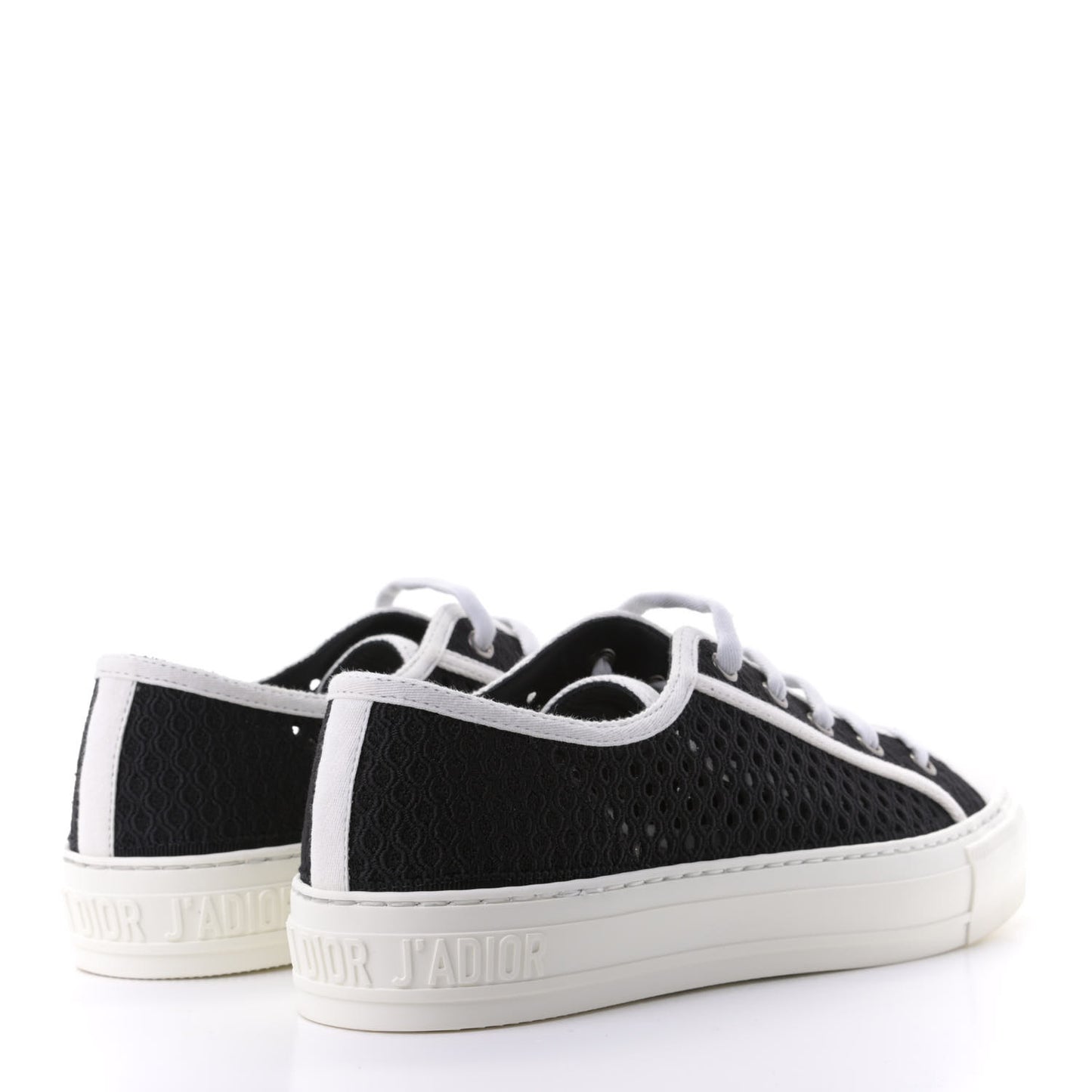 Resille Embroidered Walk'N'Dior Low Top Sneakers 38.5 Black