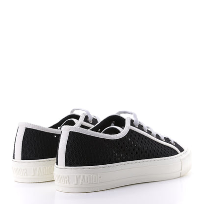 Christian Dior Resille Embroidered Walk'N'Dior Low Top Sneakers 38.5 Black 3 of 4