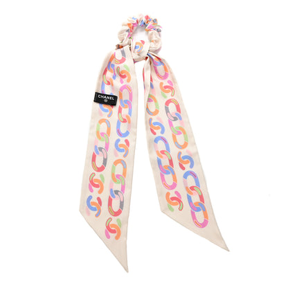 Chanel Silk CC Twilly Hair Tie White Multicolor 2 of 7