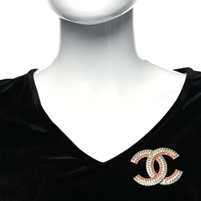 Chanel Metal Crystal CC Brooch Yellow Red Blue 2 of 4