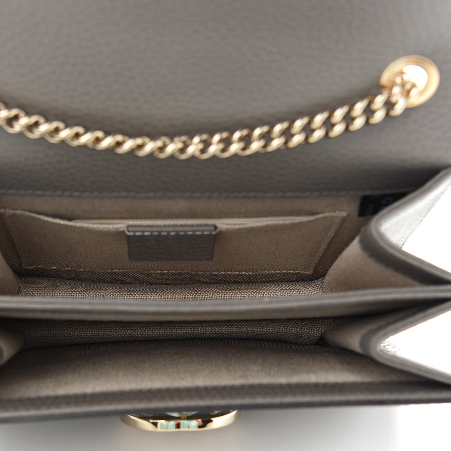 Dollar Calfskin Small Interlocking G Shoulder Bag Loess