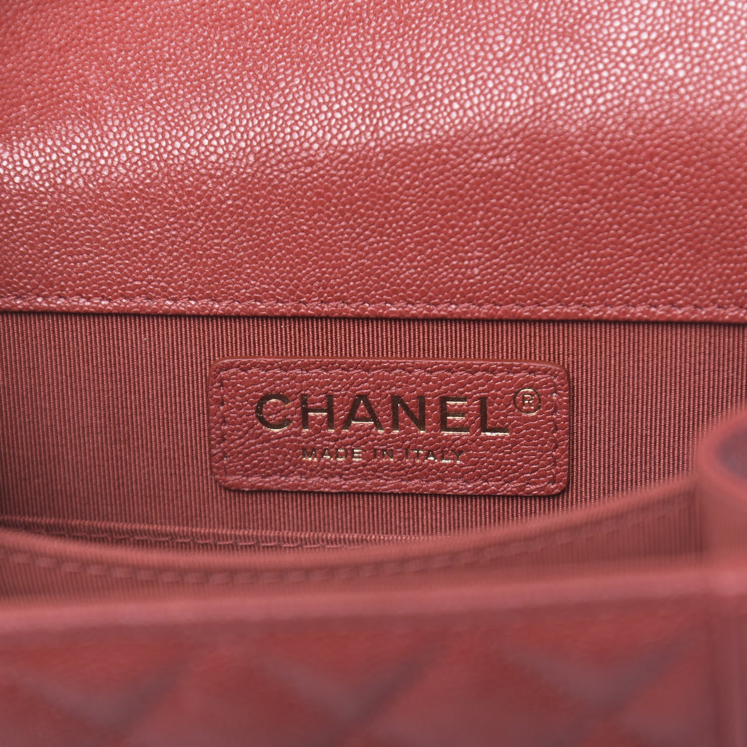 Chanel Caviar Quilted North South Boy Flap Red 6 of 11