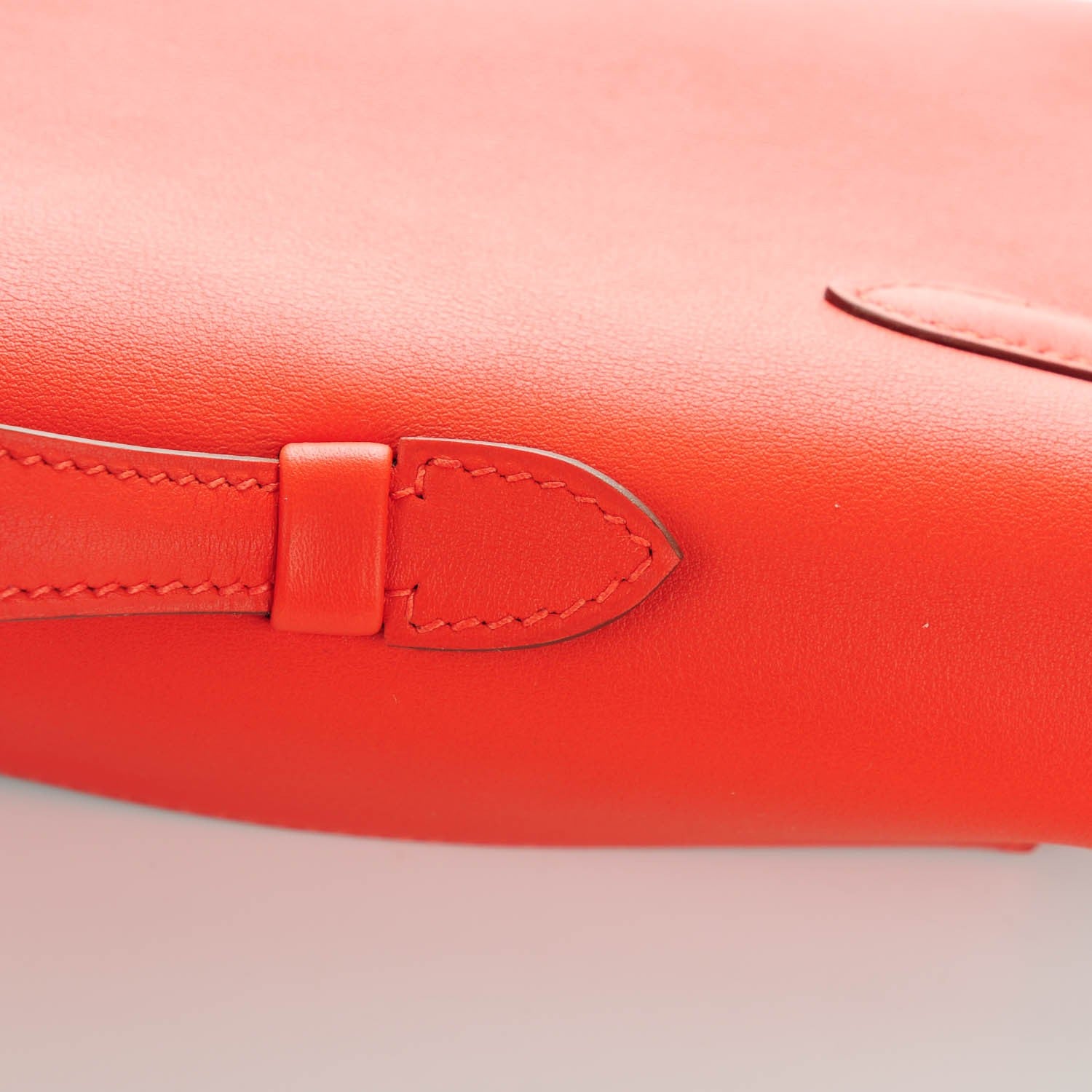 Hermes Swift Kelly Cut Clutch Pochette Capucine 4 of 14