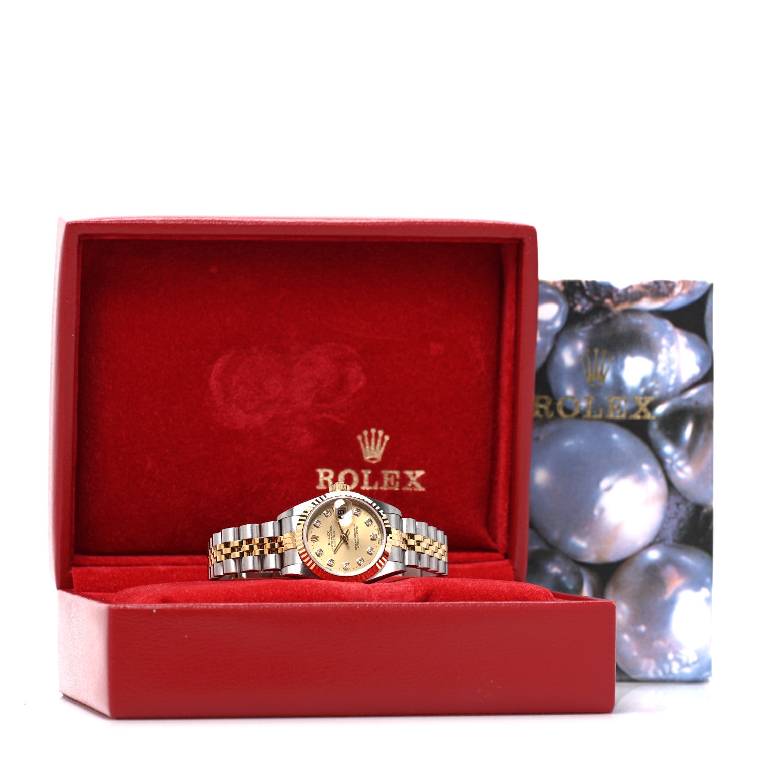 Rolex Stainless Steel 18K Yellow Gold Diamond 26mm Oyster Perpetual Datejust Watch Champagne 79173 5 of 5
