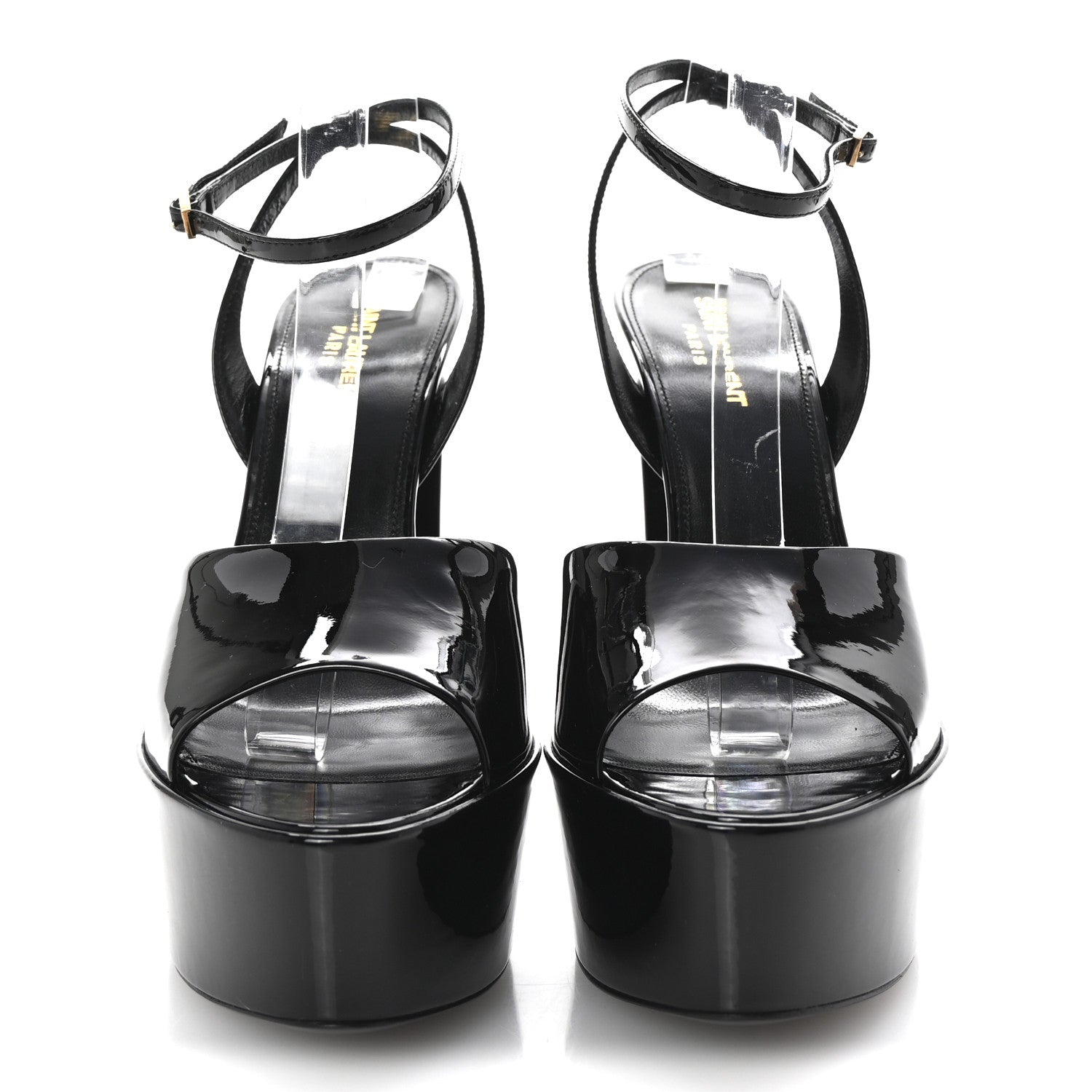 Saint Laurent Patent Jodie 95 Platform Sandals 40 Black 3 of 10