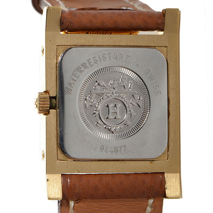 Hermes Stainless Steel Courchevel 23mm Medor Quartz Watch Gold 6 of 9