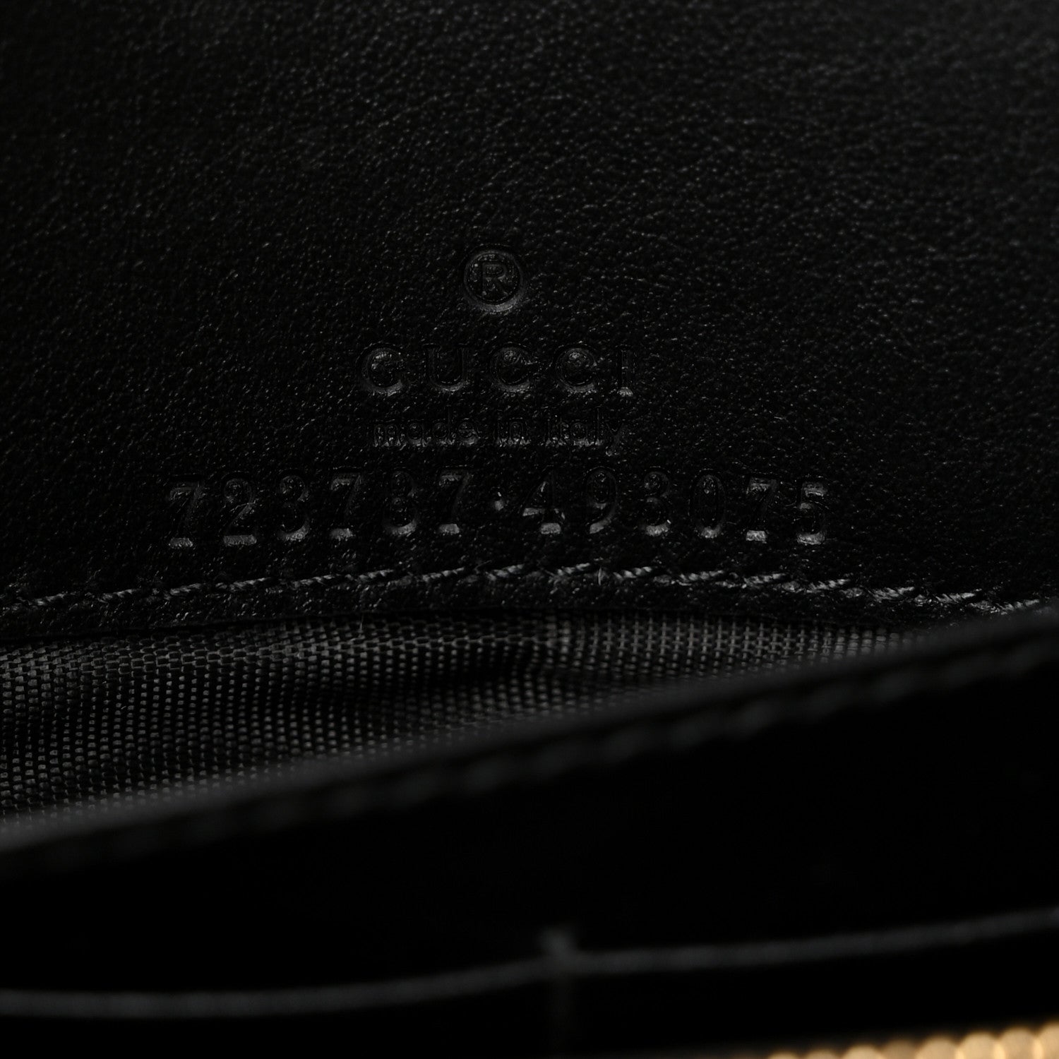 Gucci Calfskin GG Matelasse Chain Wallet Black 6 of 9