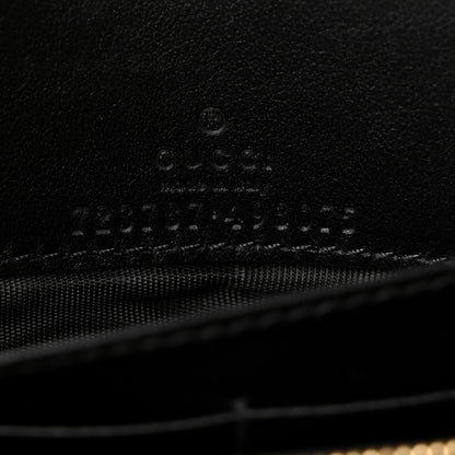 Gucci Calfskin GG Matelasse Chain Wallet Black 6 of 9