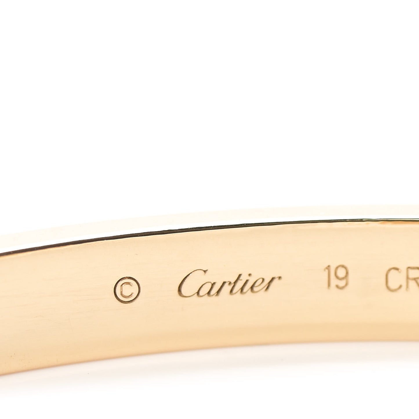 18K Yellow Gold LOVE Bracelet 19