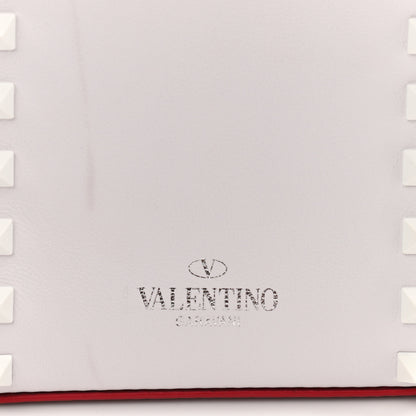 Valentino Garavani Vitello Colorblock Medium Free Rockstud Flip Lock Crossbody Bag Rosso Valentino Optic White 7 of 12