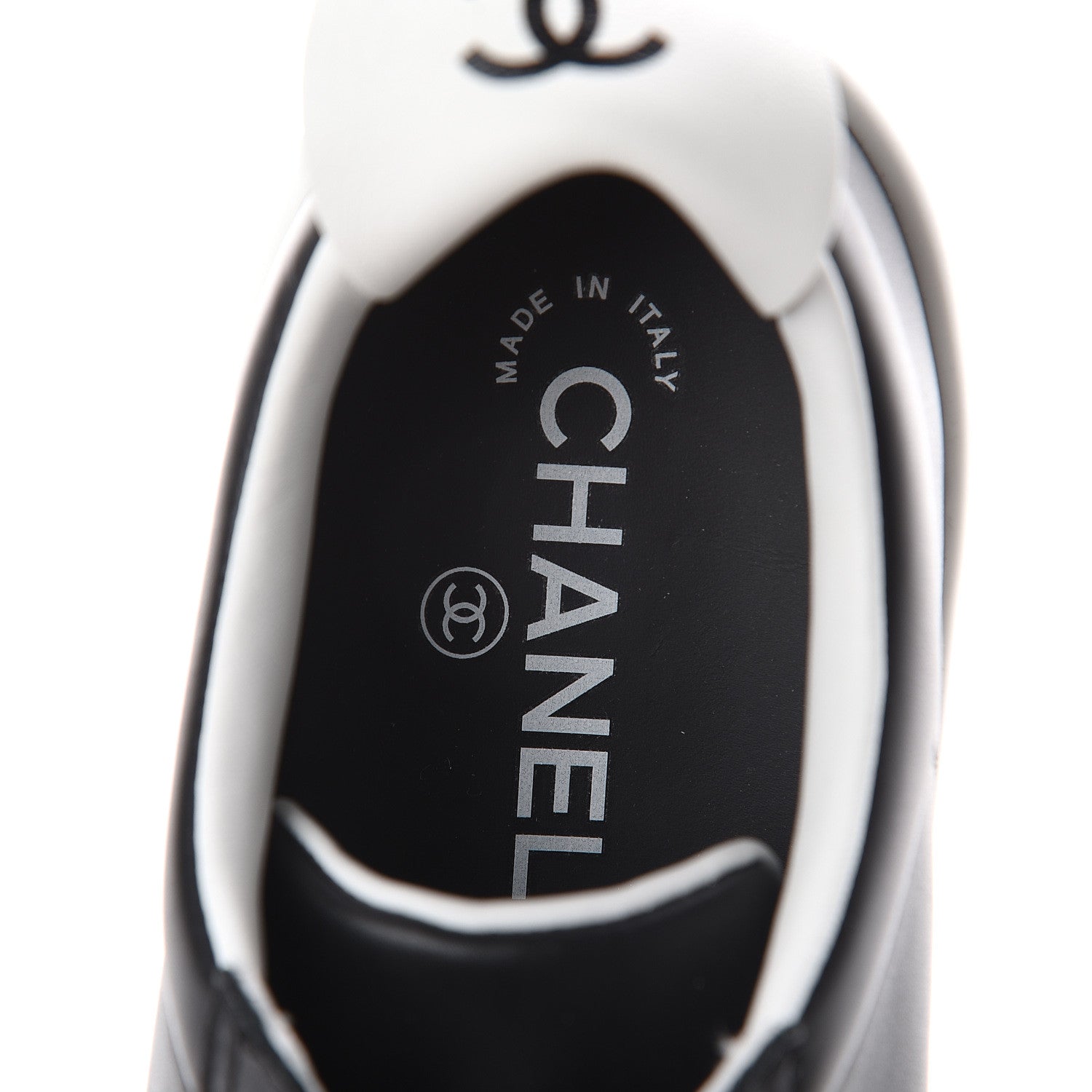 Chanel Calfskin CC Womens Sneakers 36 Black 5 of 7