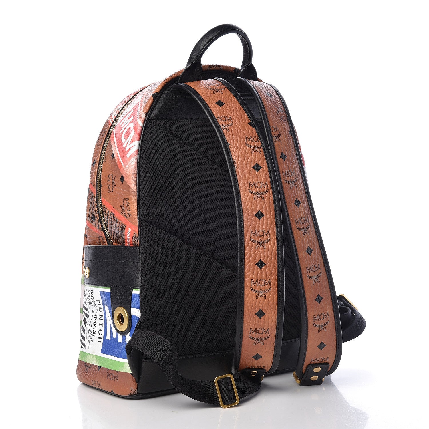 MCM Visetos Flight Print Medium Stark Backpack Cognac 3 of 11