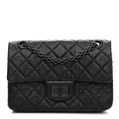 Chanel Aged Calfskin Quilted 2.55 Reissue Mini Flap So Black 1 of 10