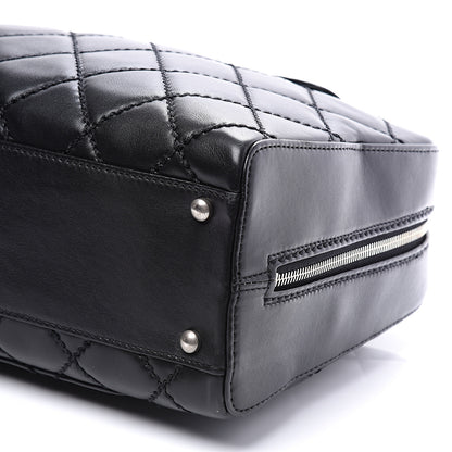 Chanel Calfskin Quilted Top Handle Bag Black 8 of 10