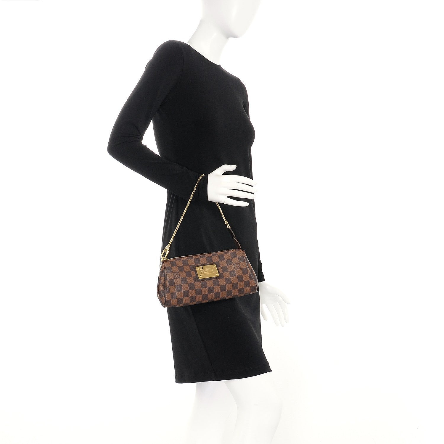 Louis Vuitton Damier Ebene Eva Clutch 2 of 7