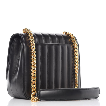 Saint Laurent Lambskin Matelasse Monogram Medium Vicky Chain Bag Black 3 of 10