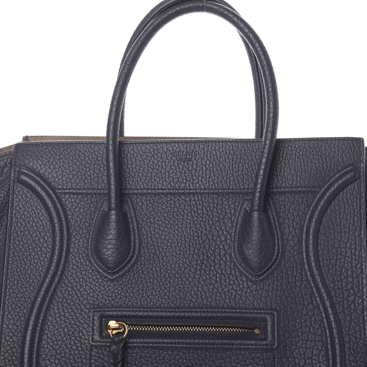 Celine Bullhide Calfskin Medium Phantom Luggage Navy Blue 8 of 10