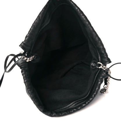 Saint Laurent Lambskin Teddy Drawstring Bag Black 6 of 11