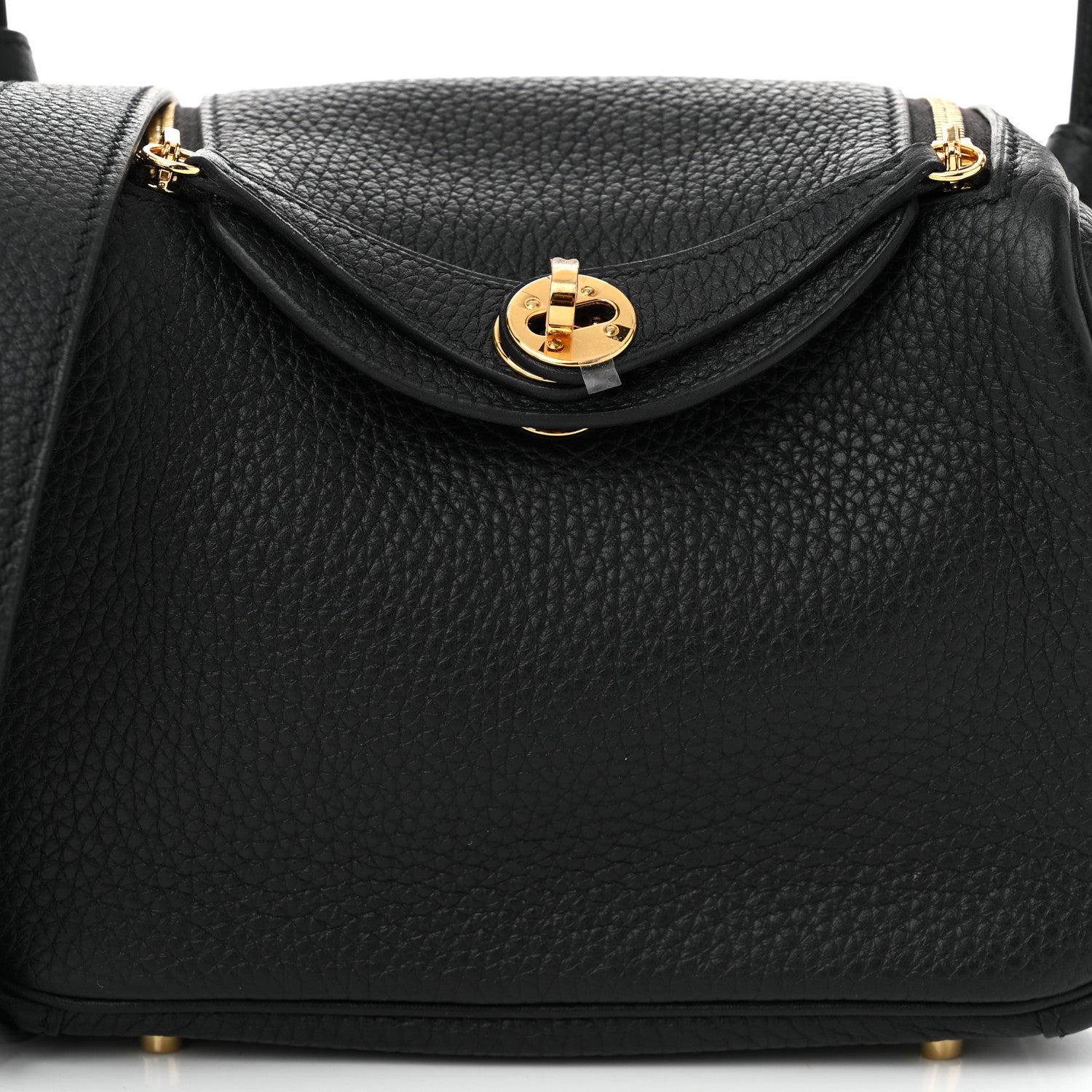 Hermes Taurillon Clemence Mini Lindy 20 Black 8 of 11