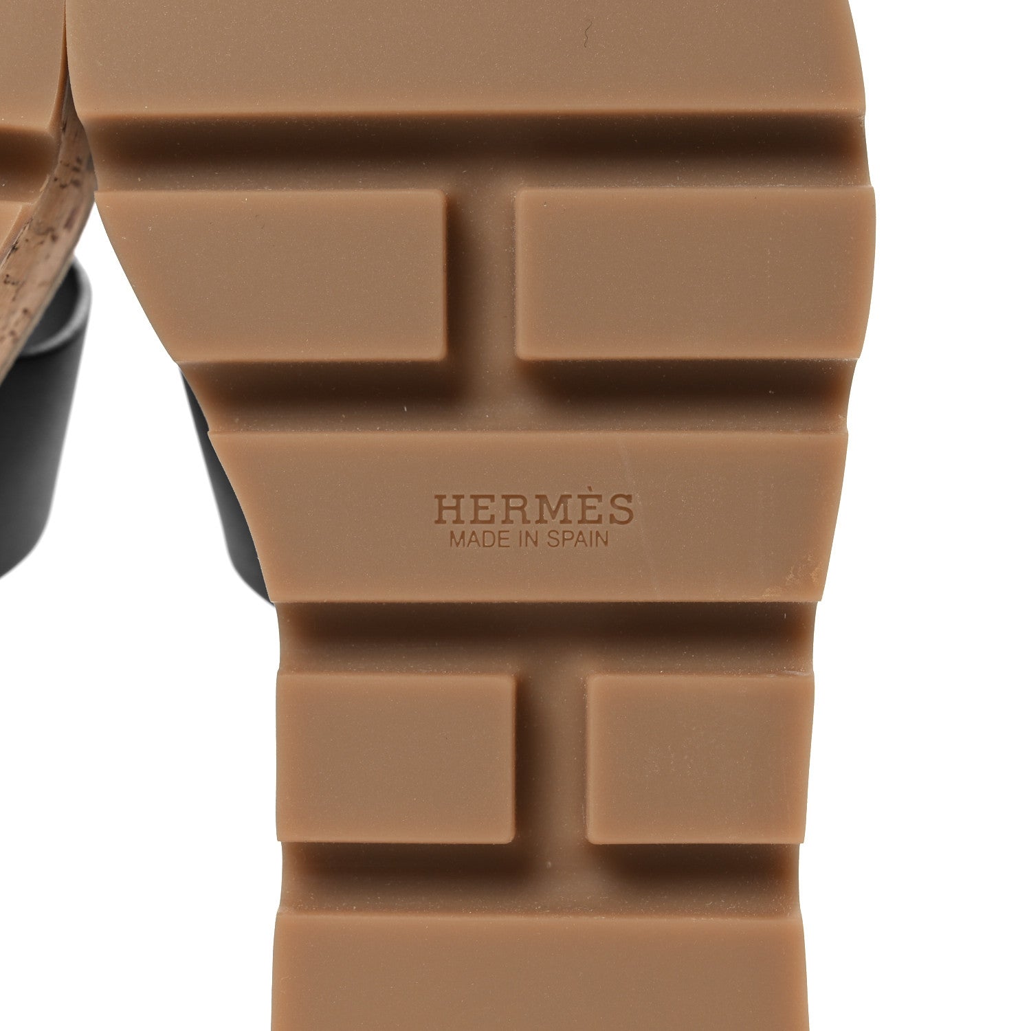 Hermes Calfskin Cork Eze 30 Sandals 35 Black 6 of 9