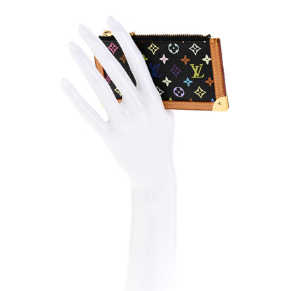 Louis Vuitton Monogram Multicolor Key Pouch Black 2 of 10