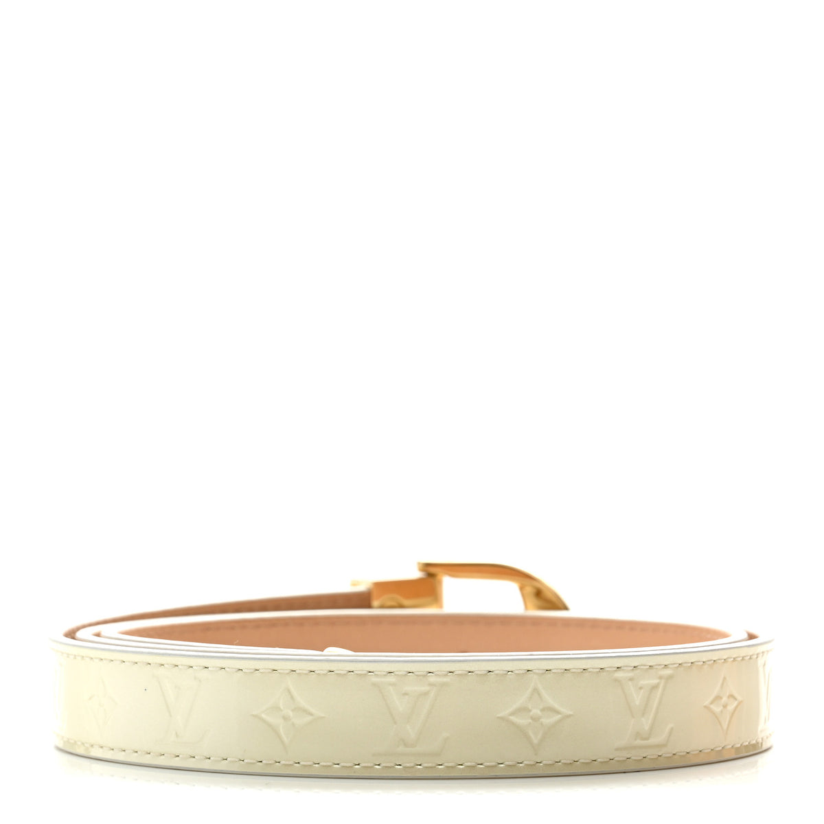 Louis Vuitton Vernis Ceinture 30mm Belt 80 32 Perle 2 of 8