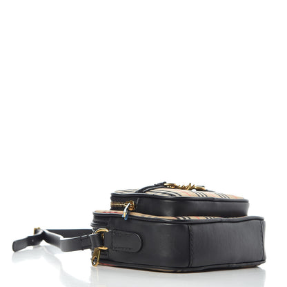 Burberry 1983 Knight Check Smooth Calfskin Link Camera Bag Black 4 of 7