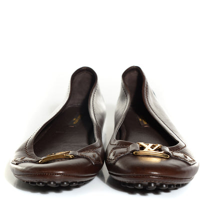 Louis Vuitton Calfskin Oxford Ballerina Flats 38 8 Moka 2 of 7